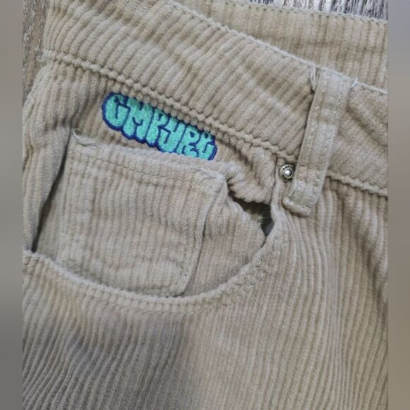 Empyre Pants Tori Corduroy Skate Size 7 Womens Tan High Rise Loose Baggy Y2K - Picture 2 of 5